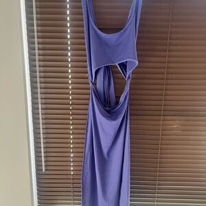 Purple Fitted Knit Midi Dress - Size Small - Worn Once